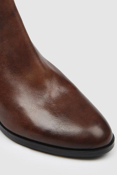Leather Elastic Studded Ankle Boots - girlyrose.com