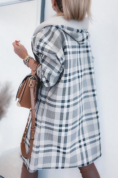 Easy Living Plaid Hooded Coat