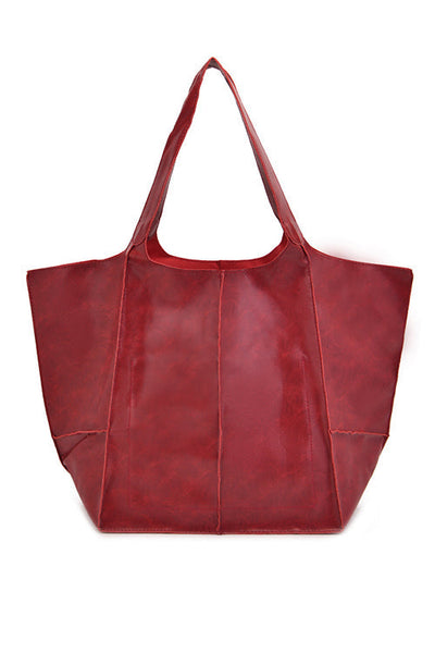 Oversized Leather Tote Bag