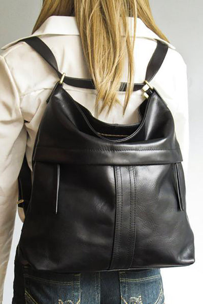 Leather Convertible Backpack