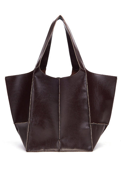 Oversized Leather Tote Bag