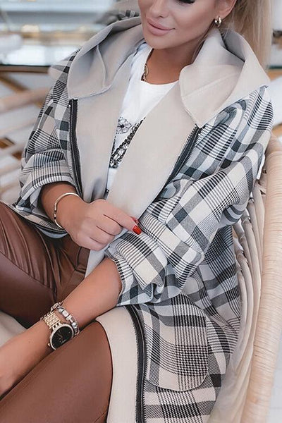 Easy Living Plaid Hooded Coat