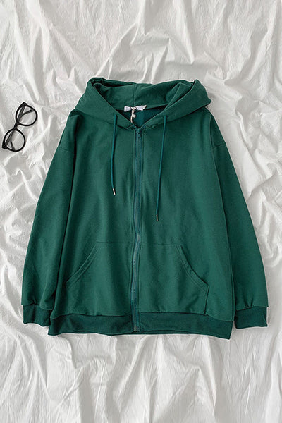 Pockets Loose Hoodie Coat