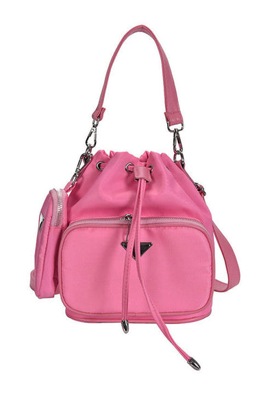 Nylon Adjustable Strap Bucket Bag