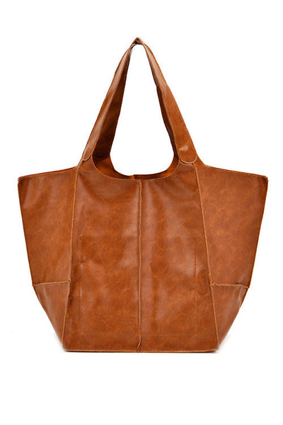 Oversized Leather Tote Bag