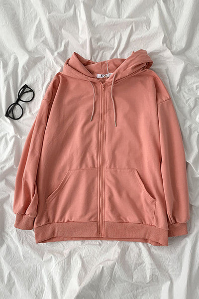 Pockets Loose Hoodie Coat