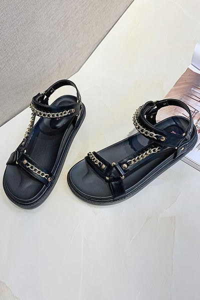 Chians Flat Sandals - girlyrose.com