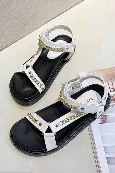 Chians Flat Sandals - girlyrose.com