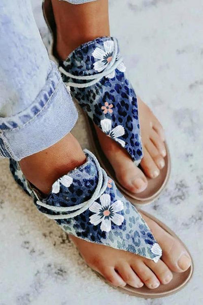 Lace-up Zip Flat Sandals