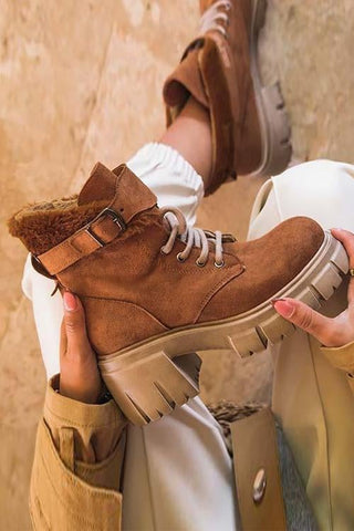 Suede High Thick Soles Boots