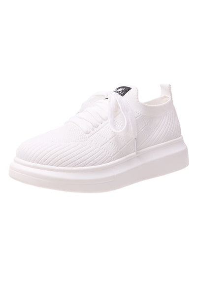 Knit Hole Platform Snakers