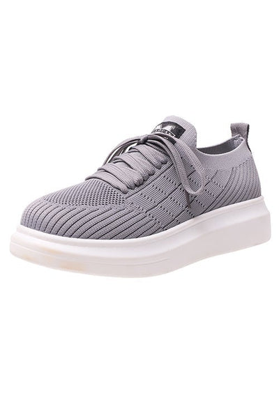 Knit Hole Platform Snakers