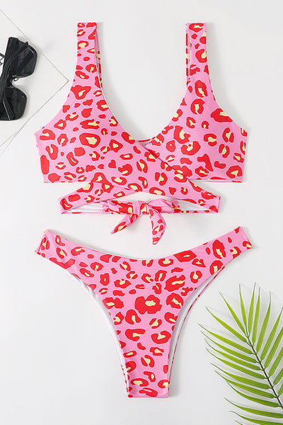 Leopard Cross Bikini Set