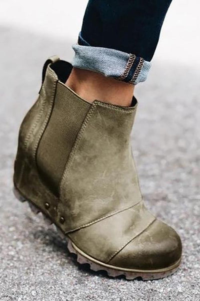 Vintage Wedge Non Shell Boots - girlyrose.com