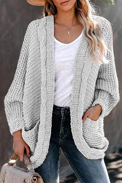 Knit Pockets Bat Cardigan