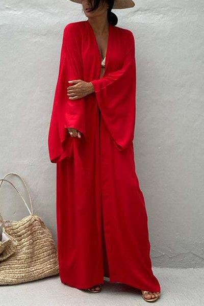 Oversized Bleted Kimono Robe