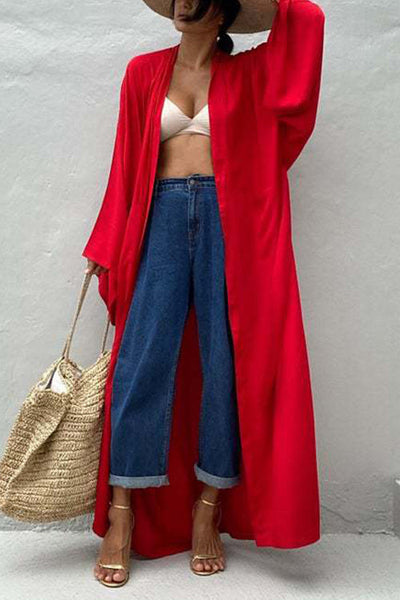 Oversized Bleted Kimono Robe