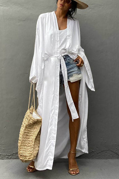 Oversized Bleted Kimono Robe