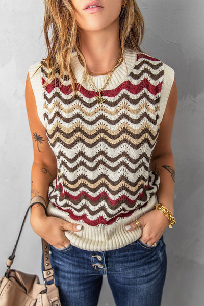 Knit Rainbow Tank Sweater