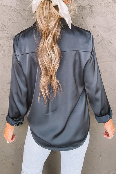 Classic With A Twist Satin Shirt