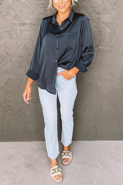 Classic With A Twist Satin Shirt