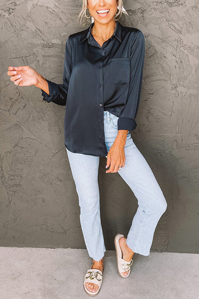 Classic With A Twist Satin Shirt