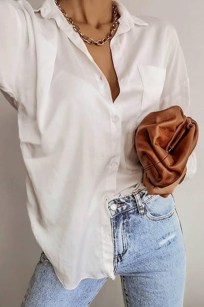 Classic With A Twist Satin Shirt