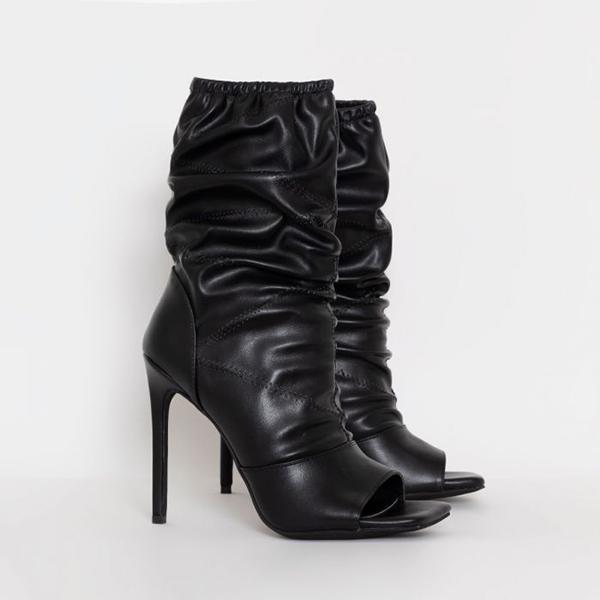 Lydiashoes Elastic Pleated Boots