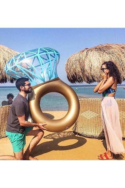 Diamond Ring Inflatable Pool Float - girlyrose.com