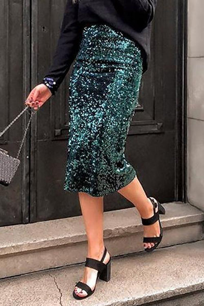 Sequin Pencil Skirt