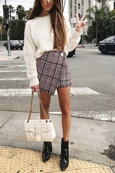 Trregularity Tassels Skirts - girlyrose.com