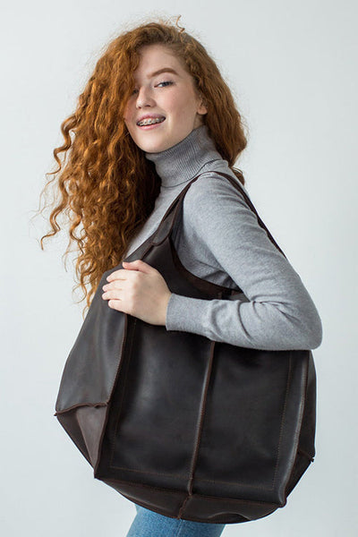 Oversized Leather Tote Bag