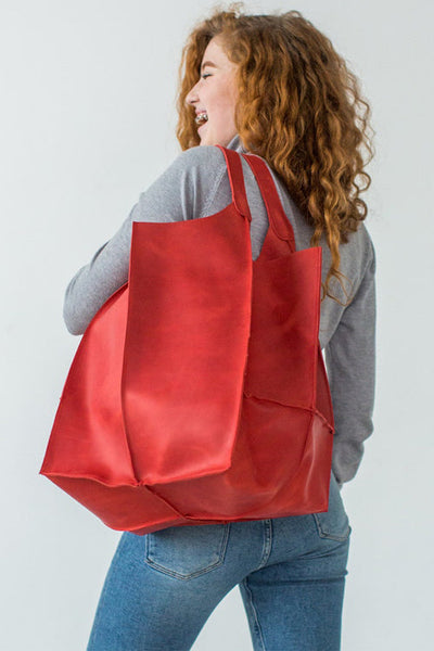 Oversized Leather Tote Bag