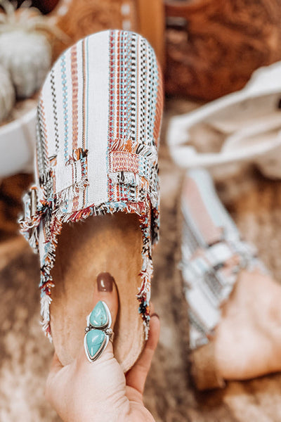 Fringed Serape Slip-on Slipper