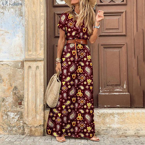 Fashion bohemia style beach maxi dress