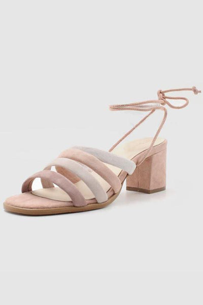 Lace Up Chunky Heel Sandals - girlyrose.com