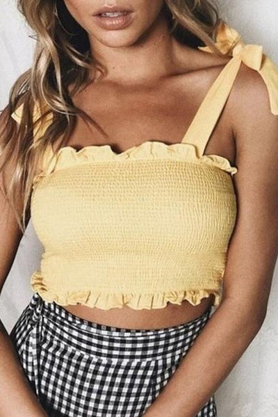 Elastic Bow Tie Slip Top