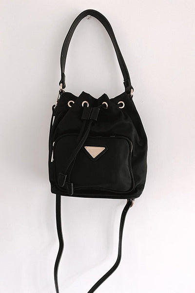 Nylon Adjustable Strap Bucket Bag