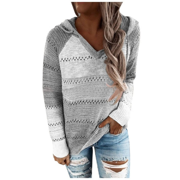 Long Sleeves Hooded Sweater - girlyrose.com