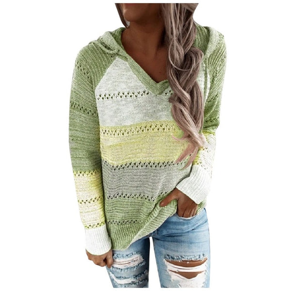 Long Sleeves Hooded Sweater - girlyrose.com