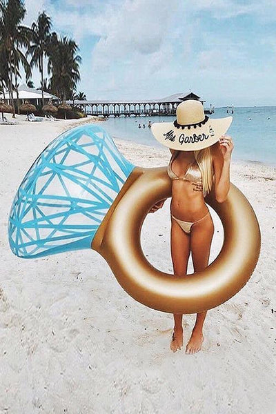 Diamond Ring Inflatable Pool Float - girlyrose.com