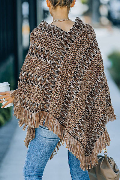 In Your Eyes Ethnic Knit Poncho